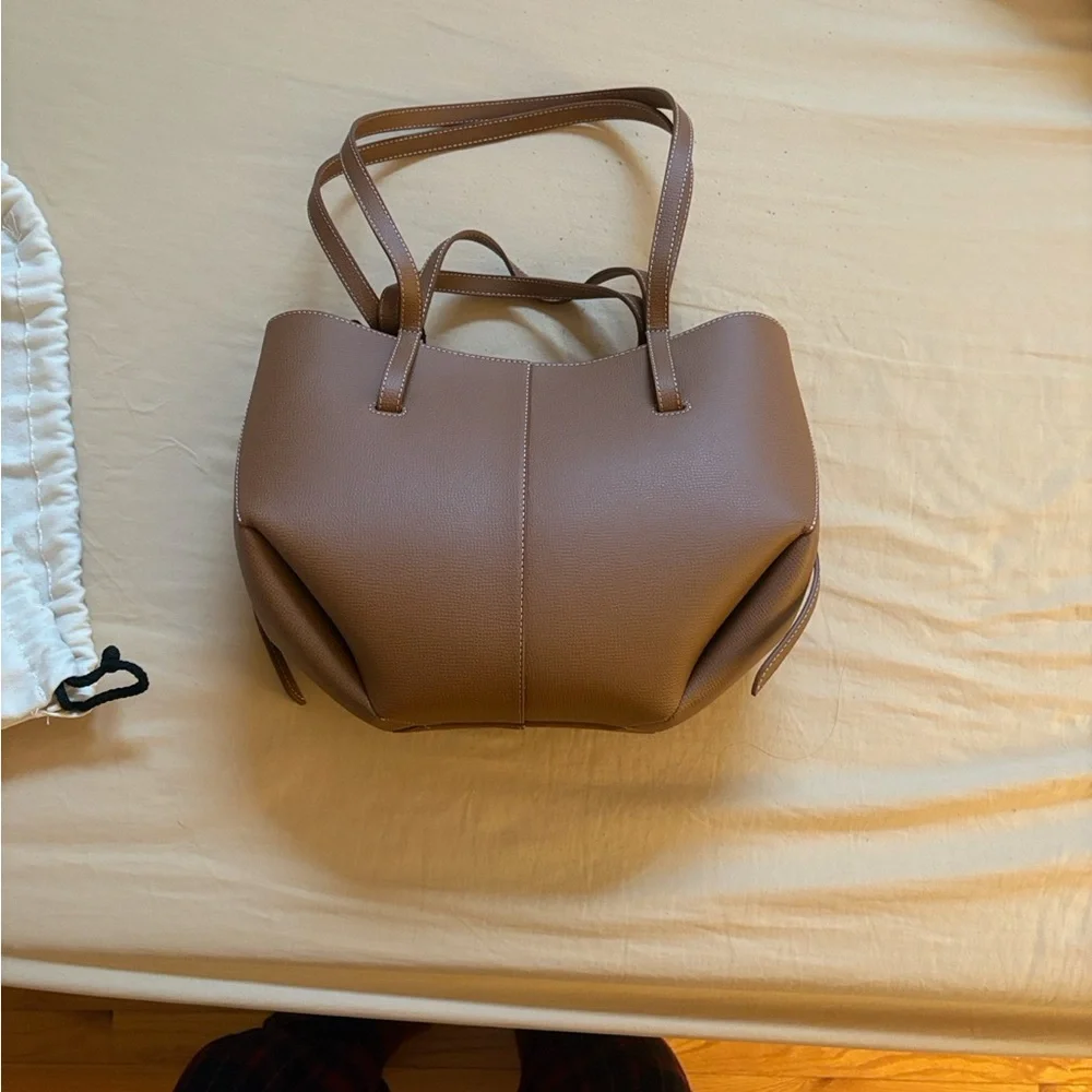 Polene Tan Leather Tote - Picture 3 of 6
